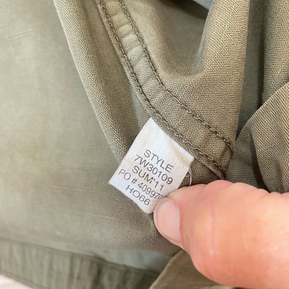 Lucky Brand 90s Y2K Embroidered Military Khaki Army Green Shirt Jacket Retro - Picture 4 of 15